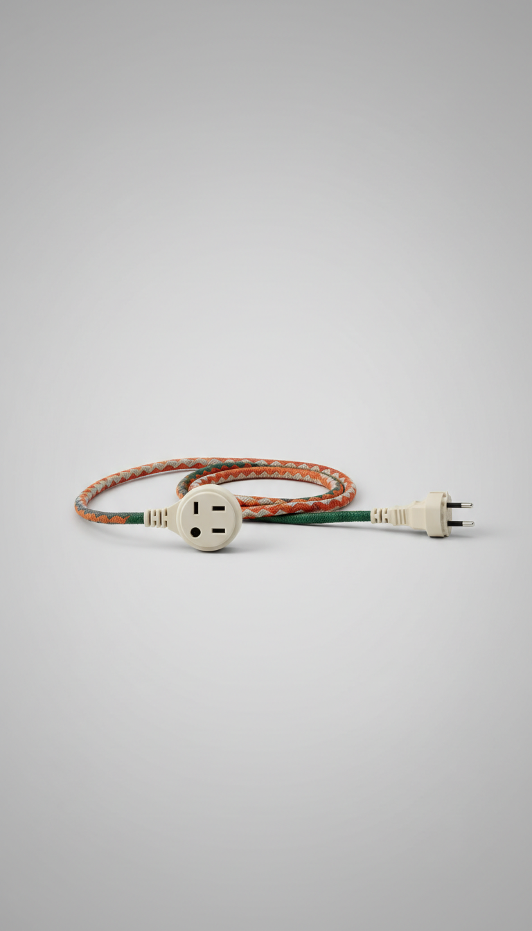 Braided Extension Cord With Designer Plug